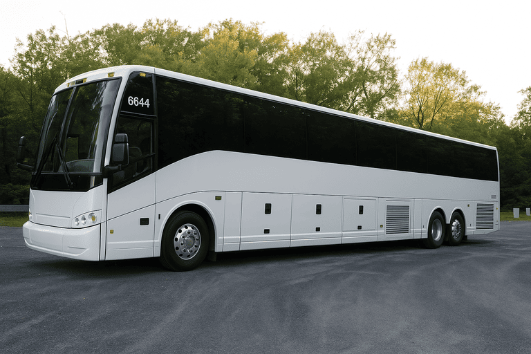 exterior of Charter Bus Rental Westland coach bus